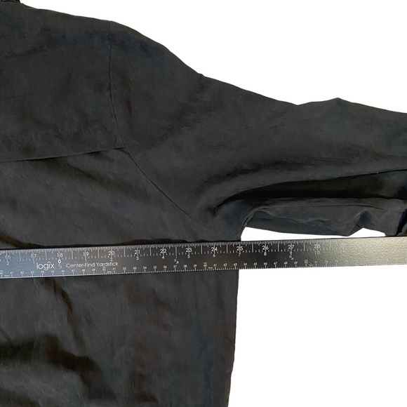 Sky Plus Women’s 2X Jacket Black Full Zip Hooded Roll Tab Sleeves Gold Detailing - Picture 11 of 14